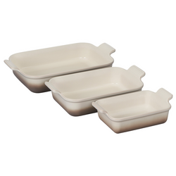 Le Creuset Heritage Stoneware 3-Piece Rectangular Baker Set