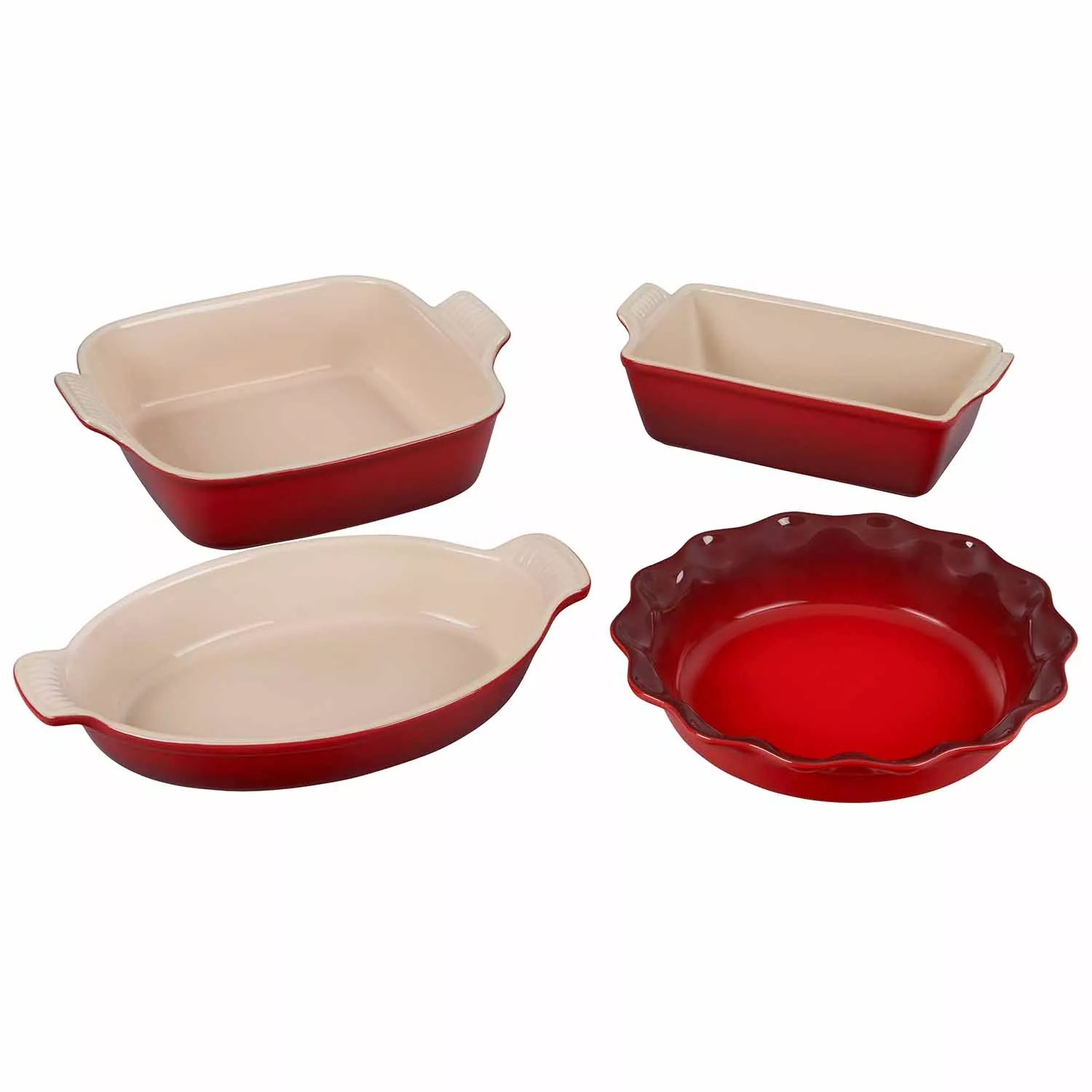 Le Creuset Heritage 4-Piece Stoneware Bakeware Set | Cerise