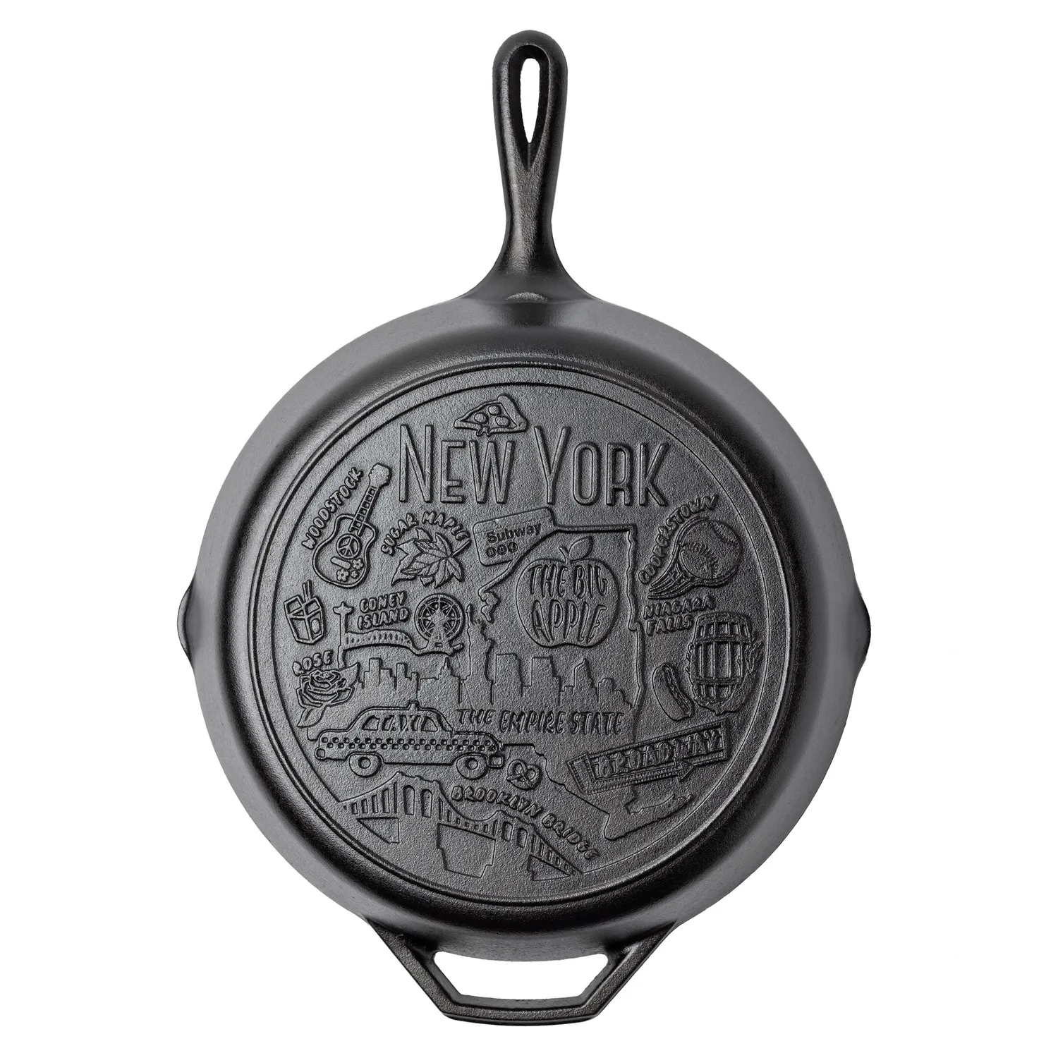 Lodge American Road Trip Cast Iron Skillet, New York, 12”