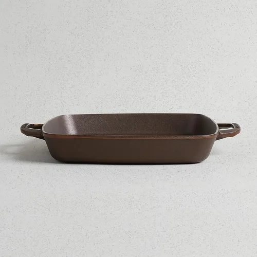 Smithey Polished Cast Iron Square Grill Pan, 12"