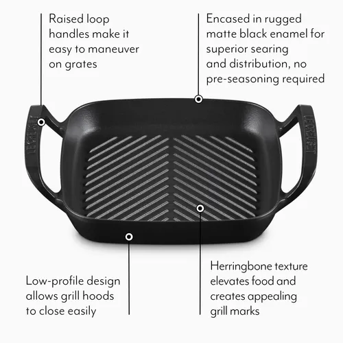 Le Creuset Alpine Outdoor Dutch Square Grill Pan, 10.25"