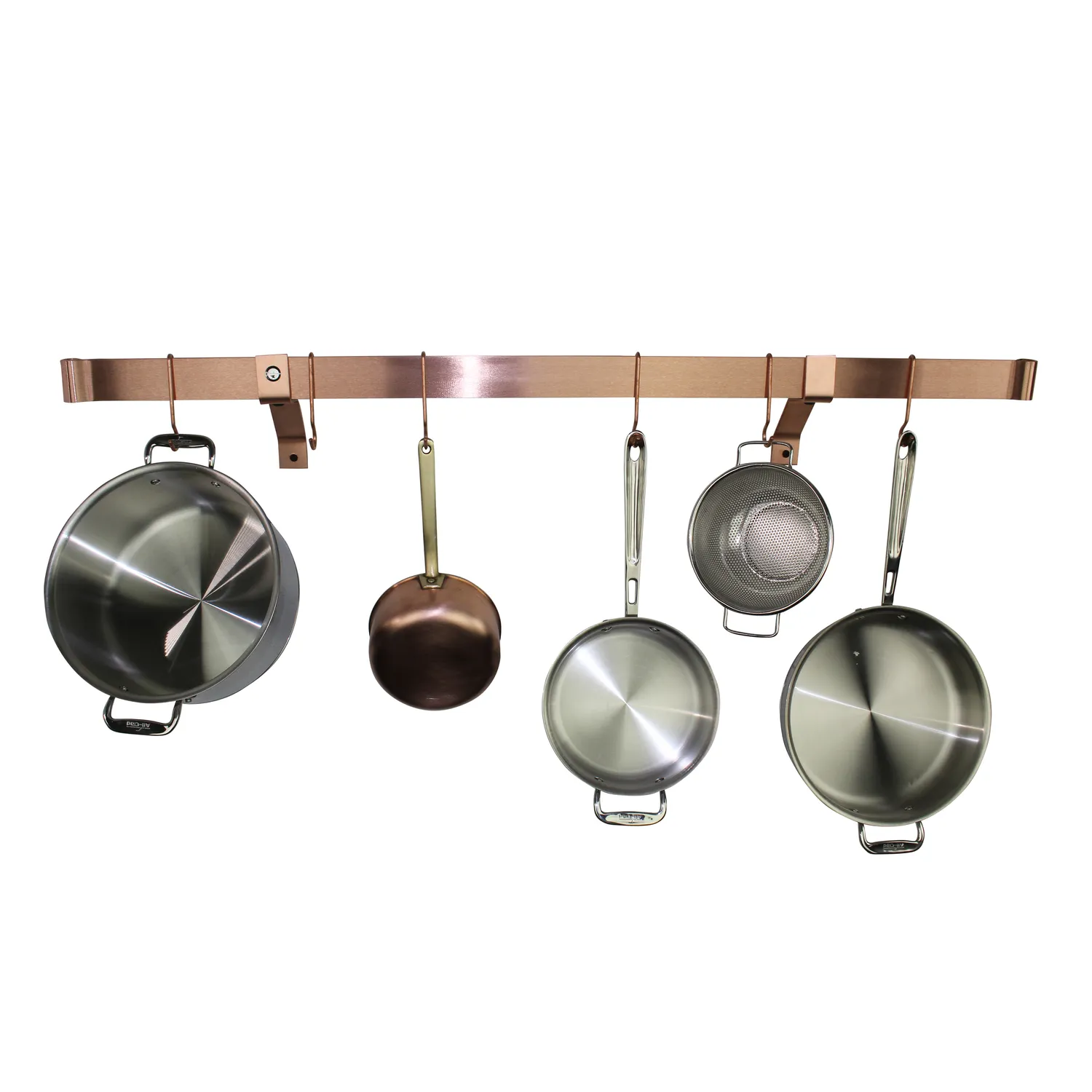 Enclume Brushed Copper Rolled End Wall Racks