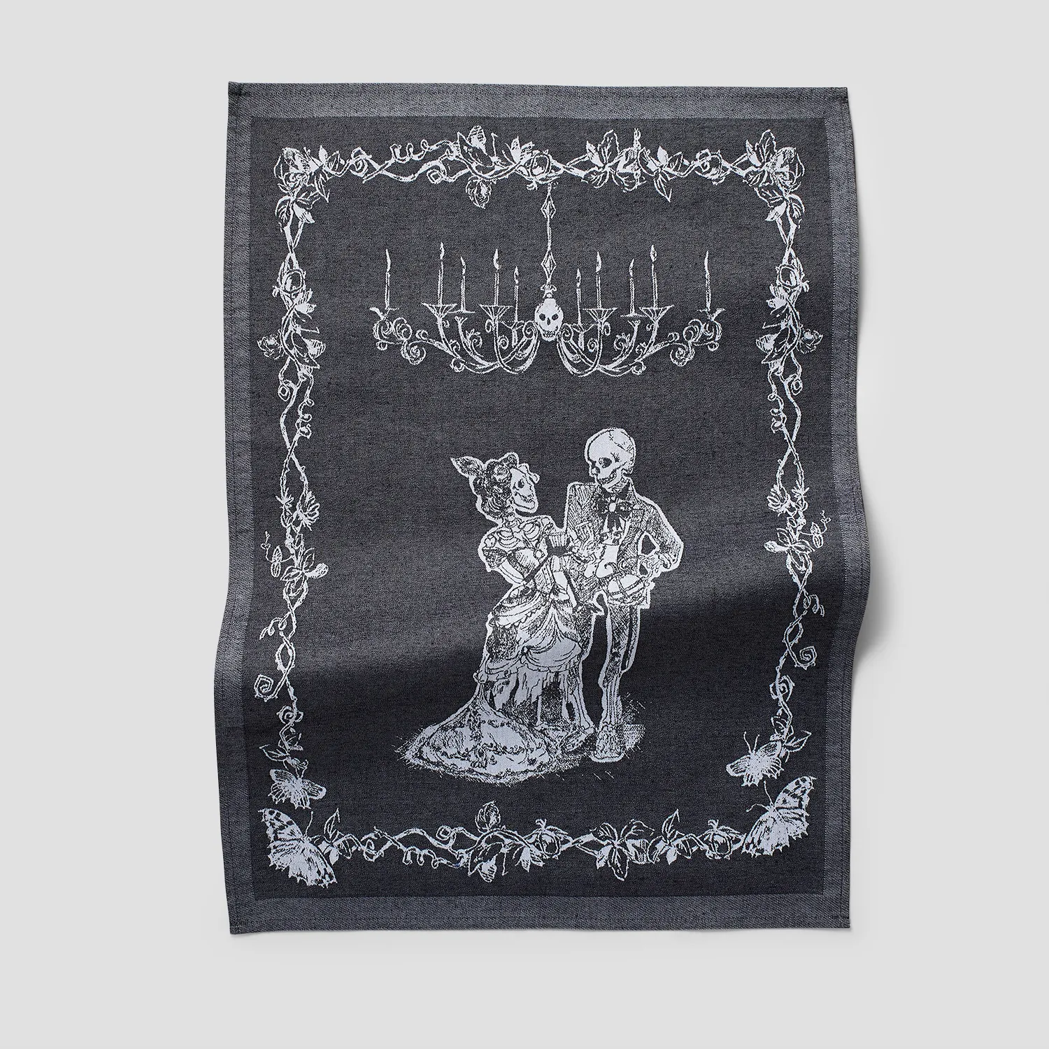 Sur la table Halloween Gala Jacquard Skeleton Kitchen Towel