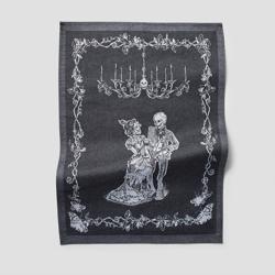Sur la table Halloween Gala Jacquard Skeleton Kitchen Towel