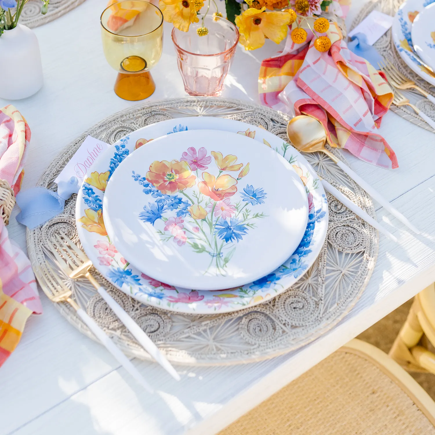 Sur La Table Wild Poppies Melamine Dinner Plate