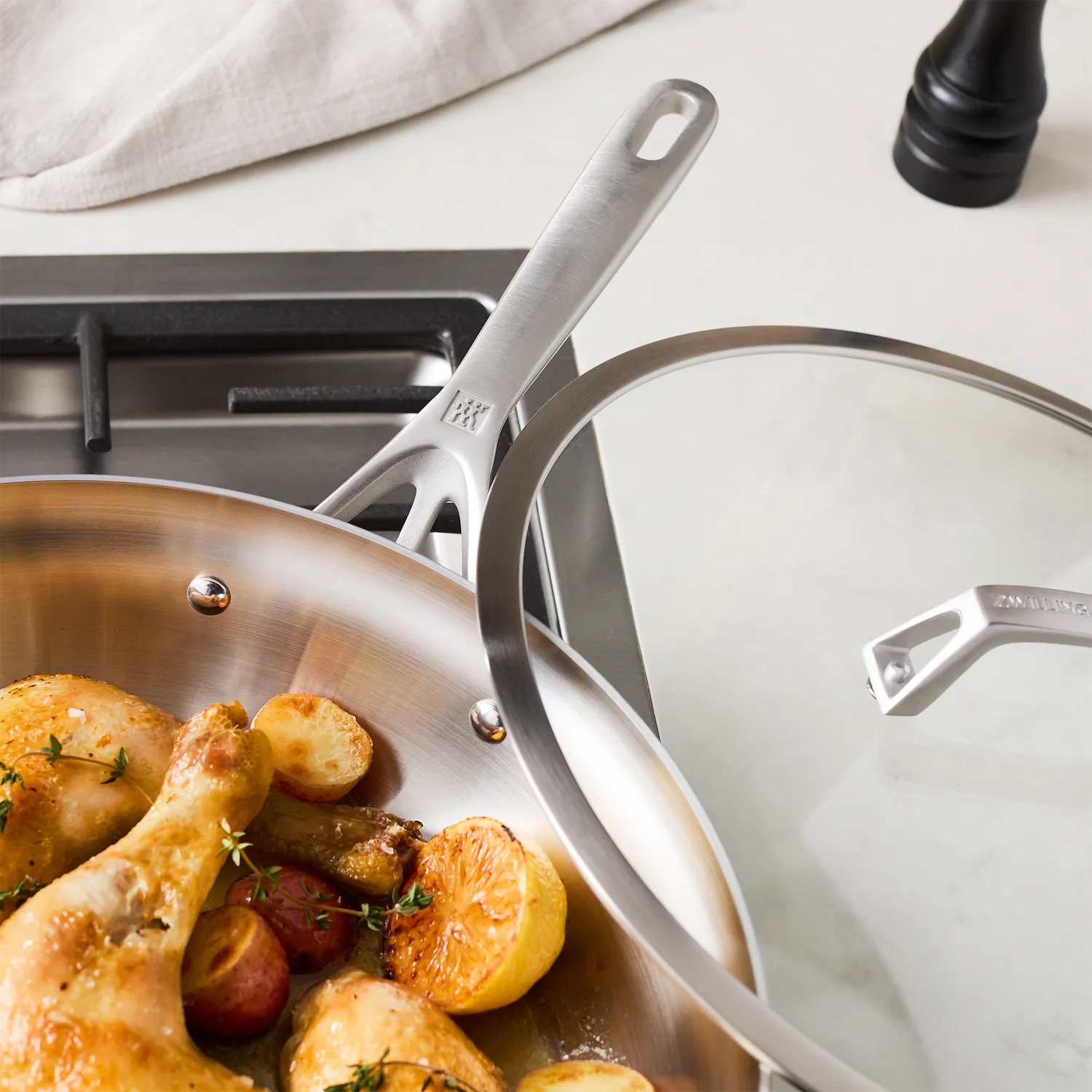 Zwilling Motion Stainless Steel Sauté Pan, 5 qt.