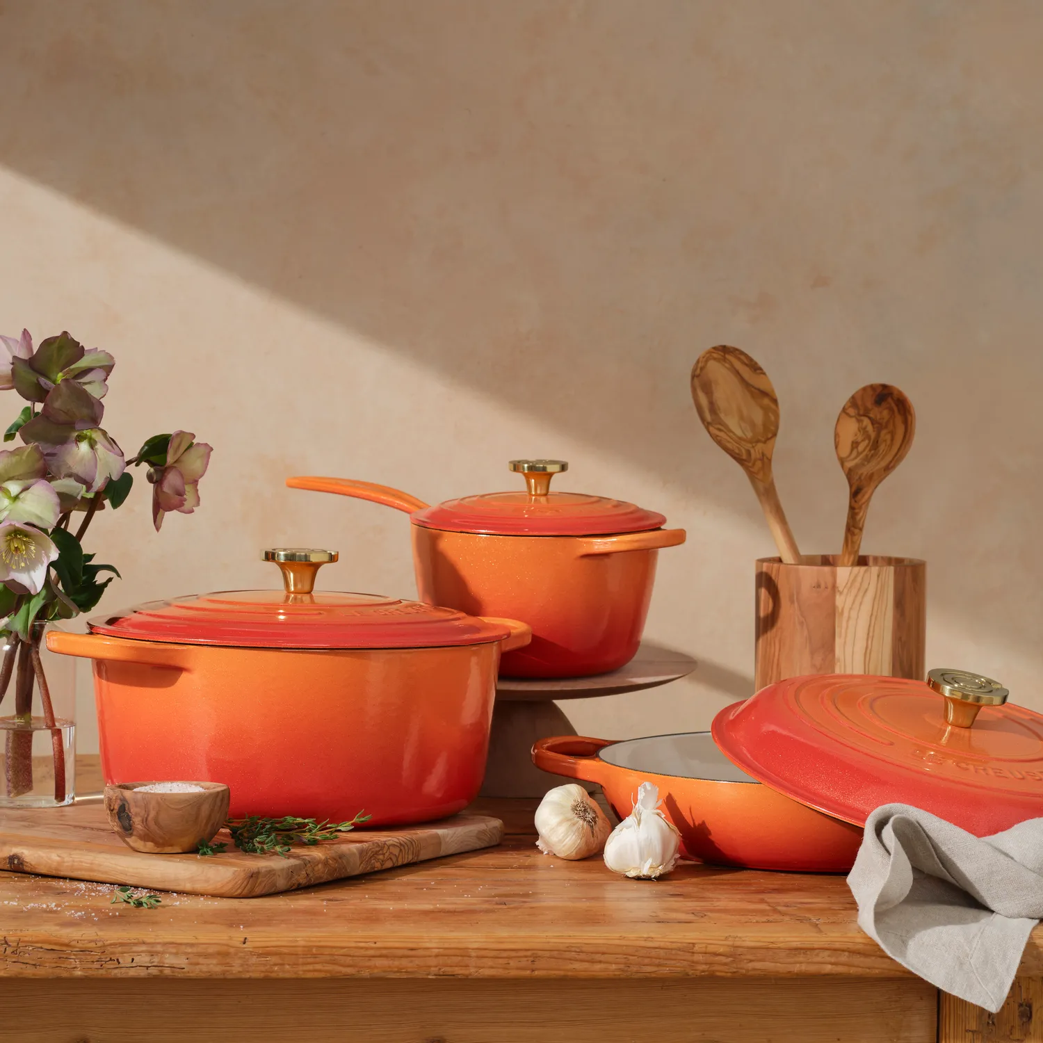 Le Creuset Signature Flamme Dorée Dutch Oven, 7.25 qt.