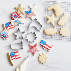 Patriotic Cookie Cutters, Set of 4