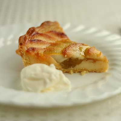 Tarte Tatin with Lavender Creme Fraiche