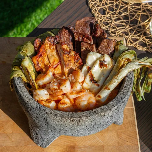 Molcajete Mixto with Homemade Tortillas