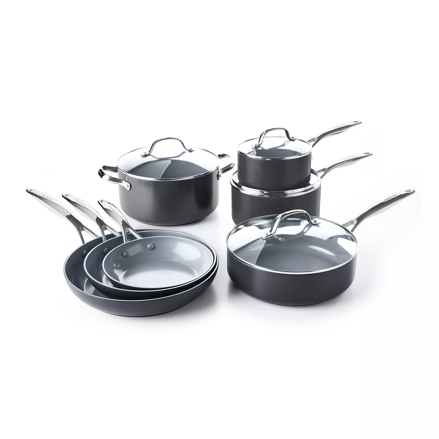 GreenPan Valencia Pro Ceramic Nonstick, Set of 10 + Bonus