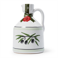 Frantoio Galantino Extra Virgin Olive Oil with Hand-Painted Ceramic Splatter Jug
