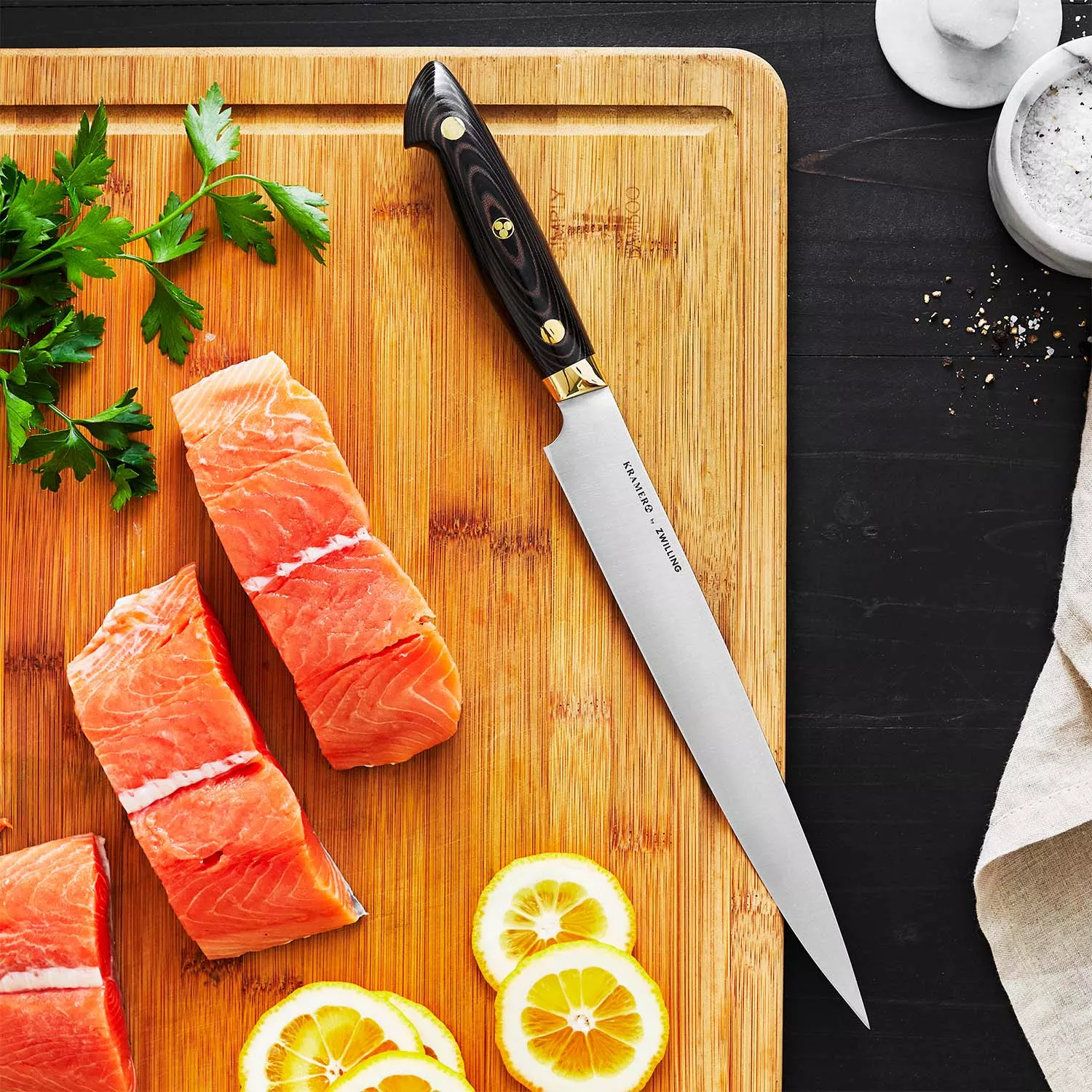 Bob Kramer 9" Carbon Steel Slicer Knife by Zwilling J.A. Henckels