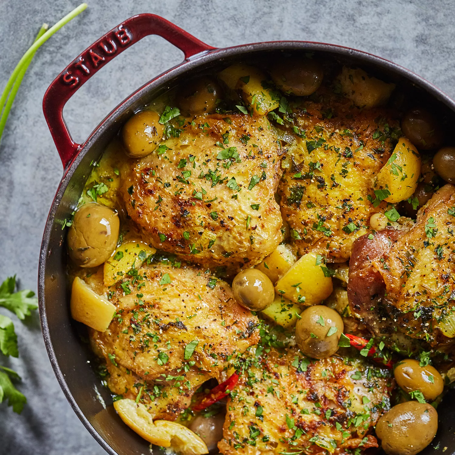 Staub Essential French Oven with Rooster Lid, 3.75 qt