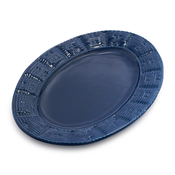Basketweave Oval Platter