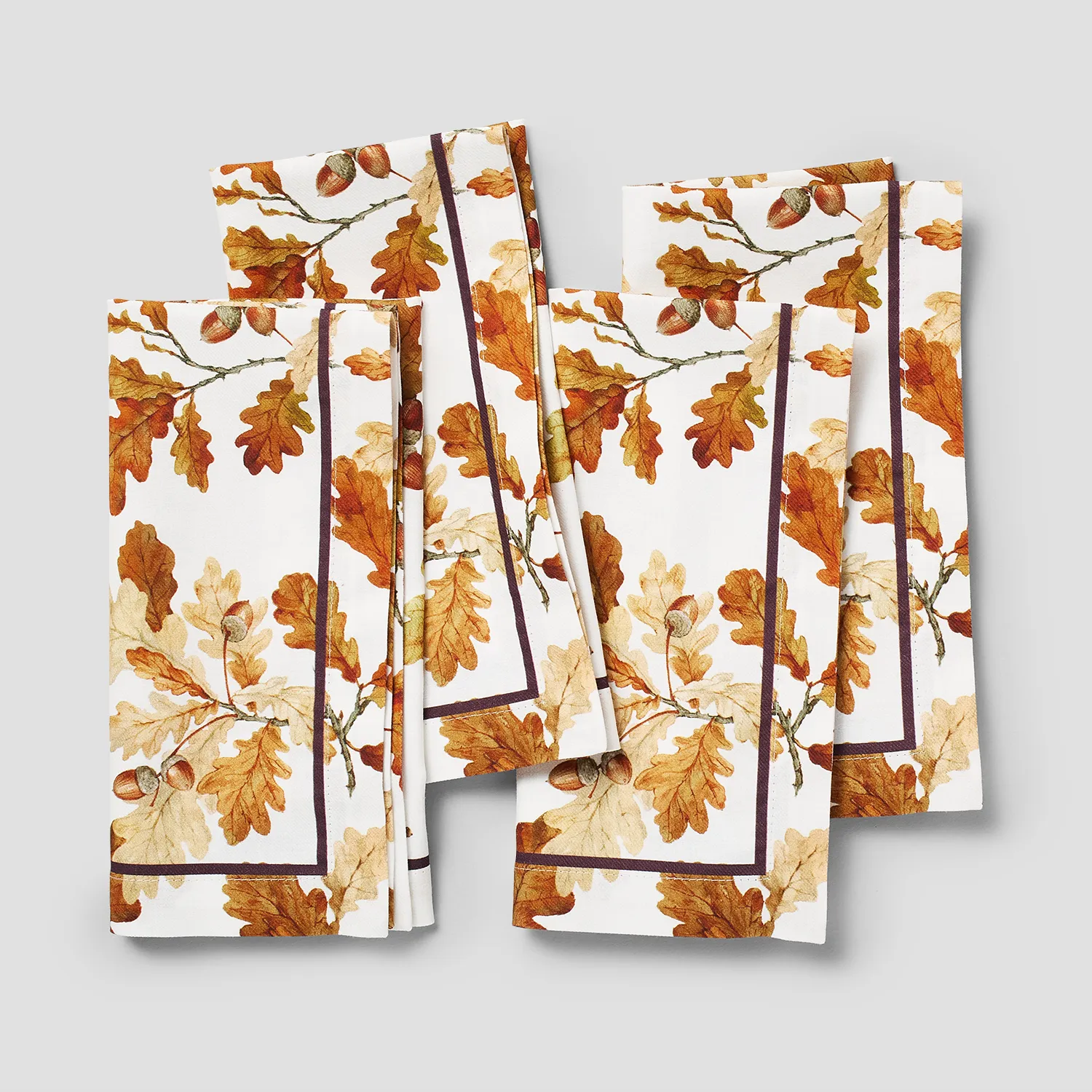 Sur La Table Thanksgiving Oak Leaves Napkins, Set of 4