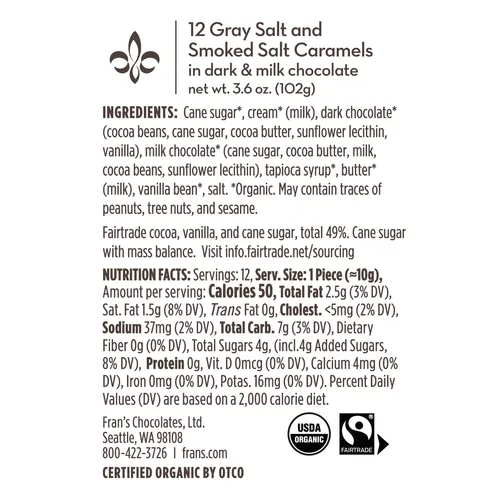 Fran's Chocolates Gray Smoked Salt Caramels Lunar New Year Gift Box