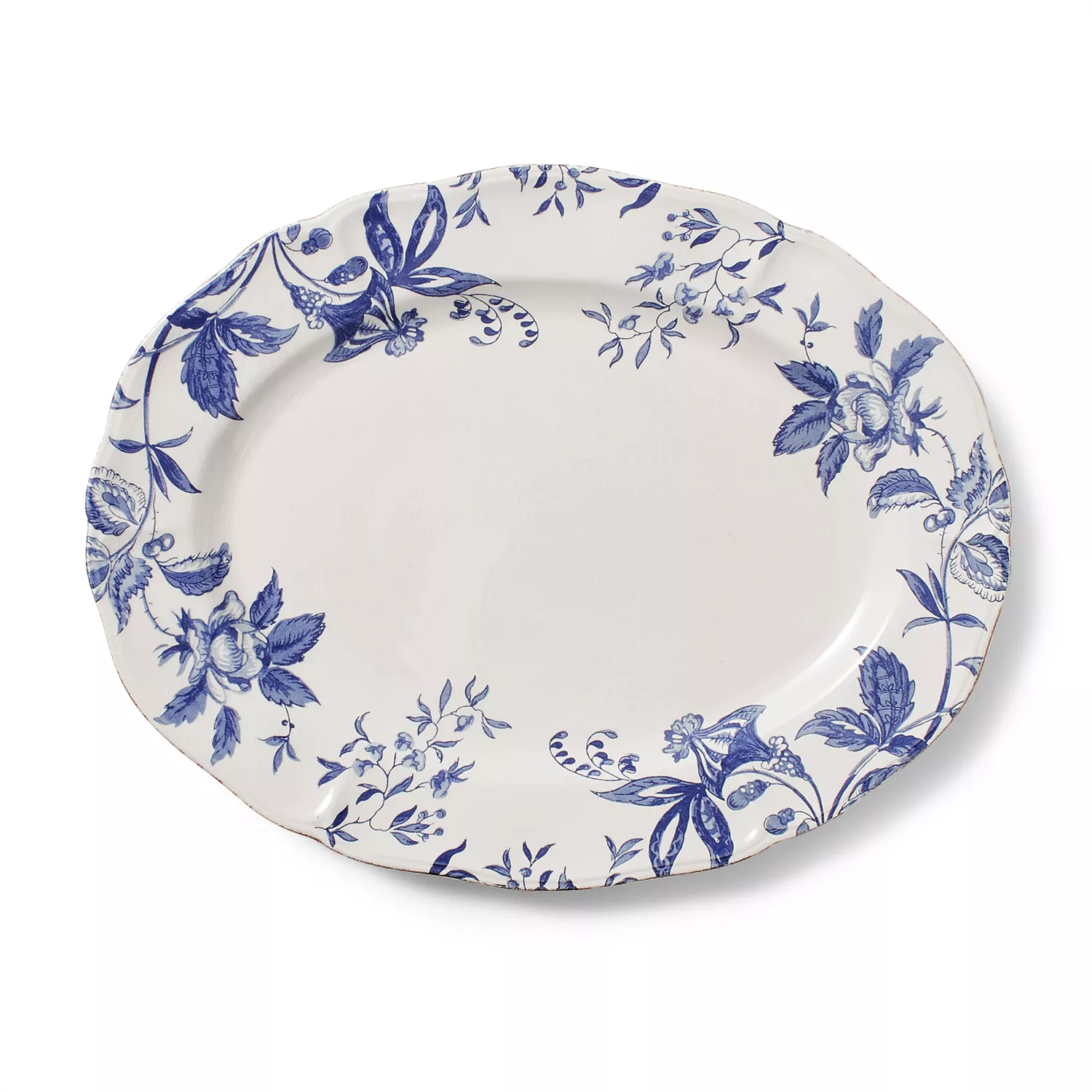 Sur La Table Italian Blue Floral Oval Platter | Sur La Table