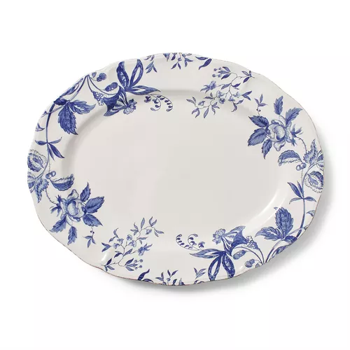 Sur La Table Italian Blue Floral Oval Platter
