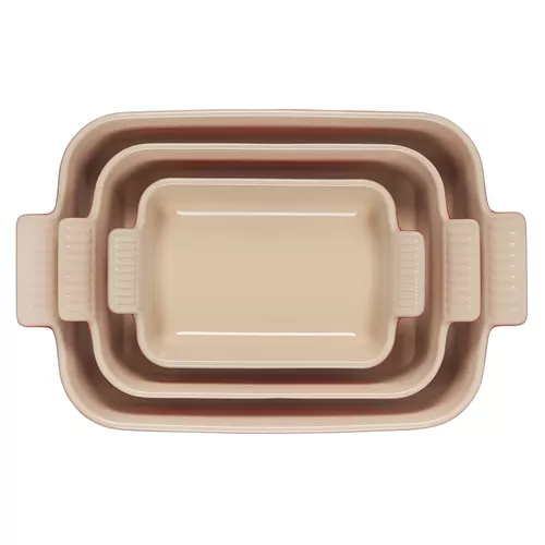 Le Creuset Heritage Stoneware 3-Piece Rectangular Baker Set