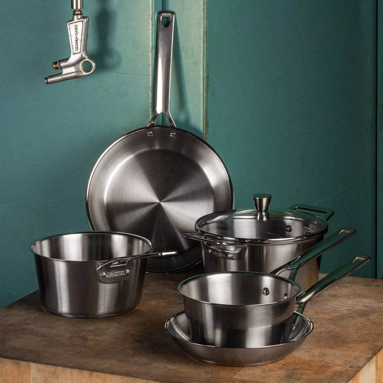 Cristel 1826 8-Piece Stainless Steel Cookware Set