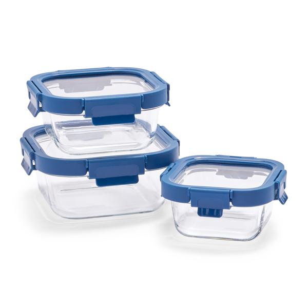 Sur La Table 6-Piece Square Glass Storage Container Set