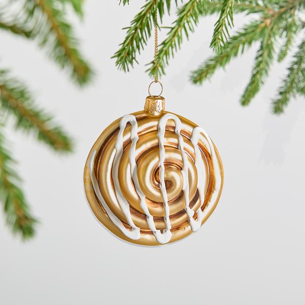Sur La Table Cinnamon Roll Glass Ornament, 3"