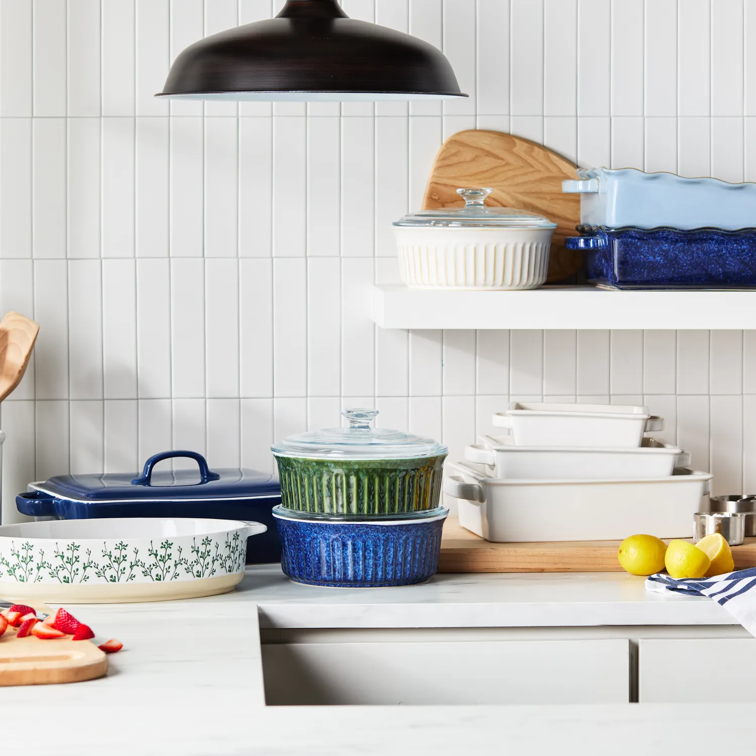 Sur La Table Stoneware 3-Piece Baker Set w/ Lids