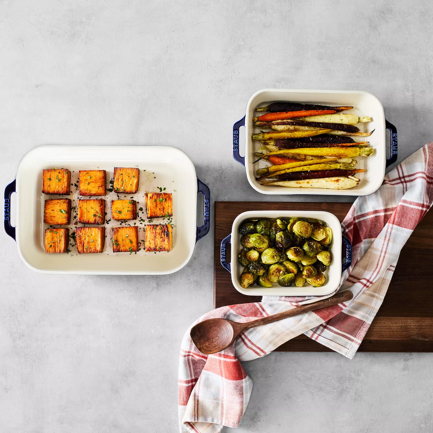 Staub Stoneware 3-Piece Rectangular Baker Set