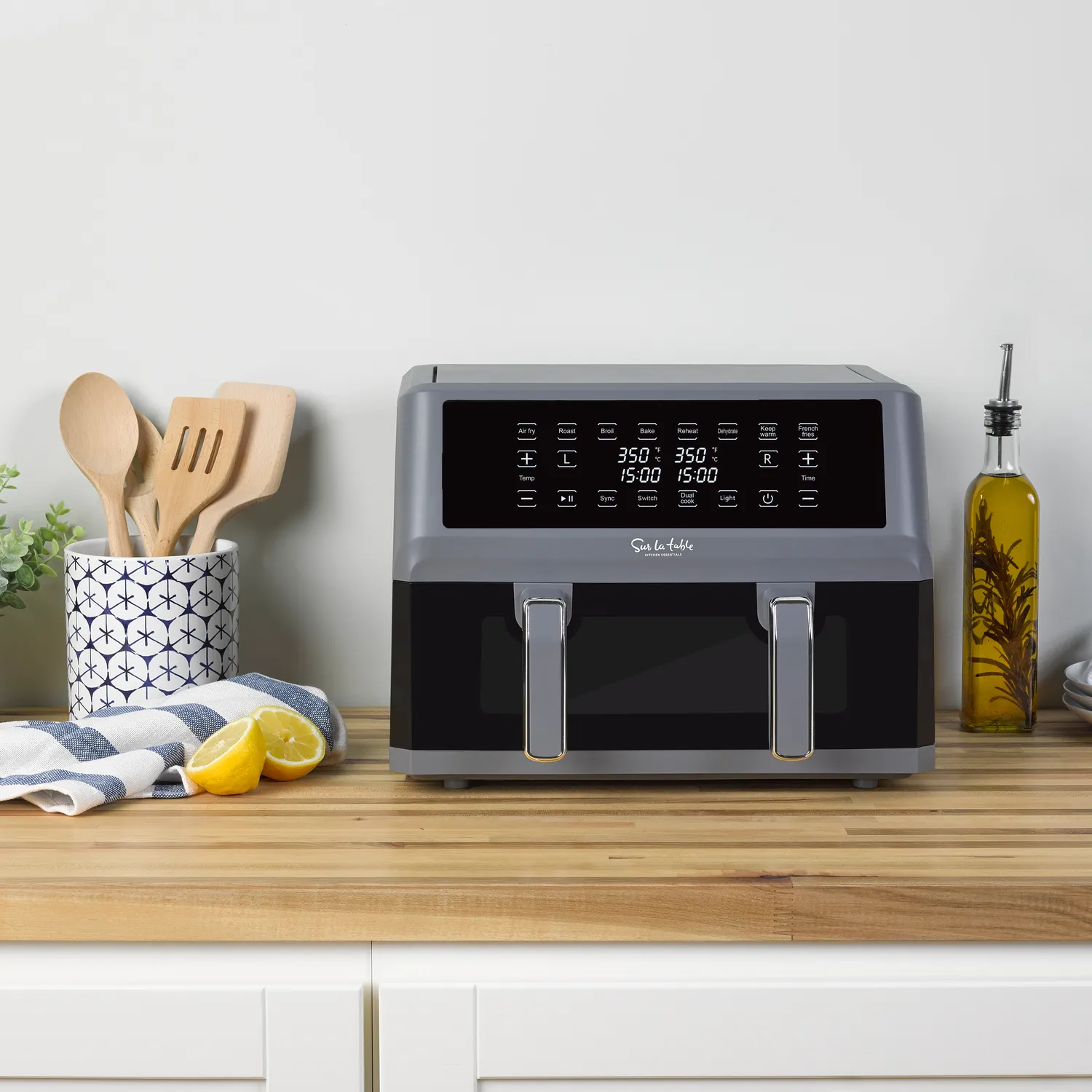 Sur La Table 7-in-1Dual Basket Air Fryer, 11 Qt.