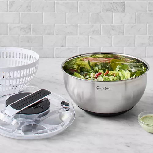 Sur La Table Stainless Steel Salad Spinner