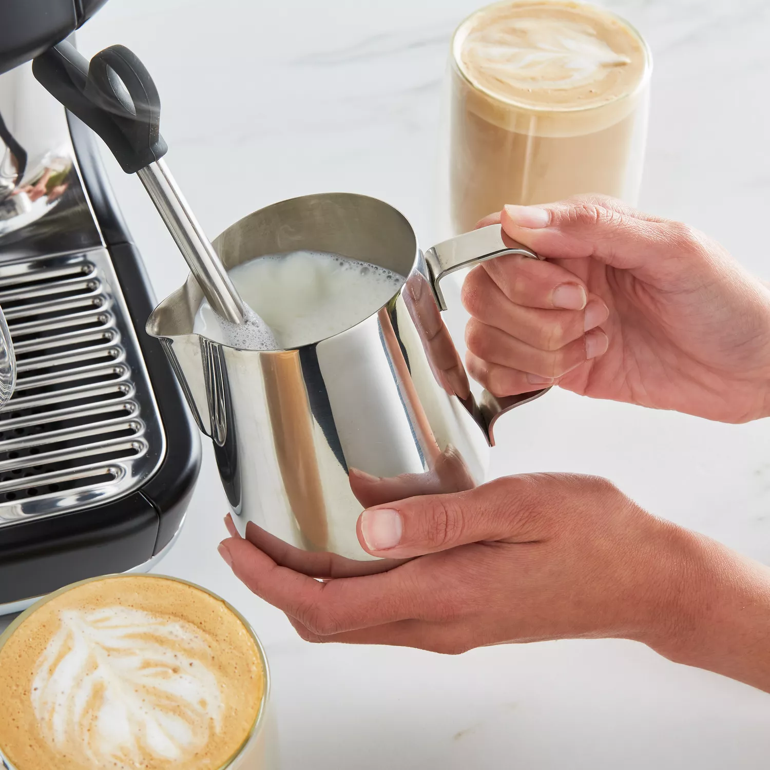 Sur La Table Stainless Steel Steam Pitcher