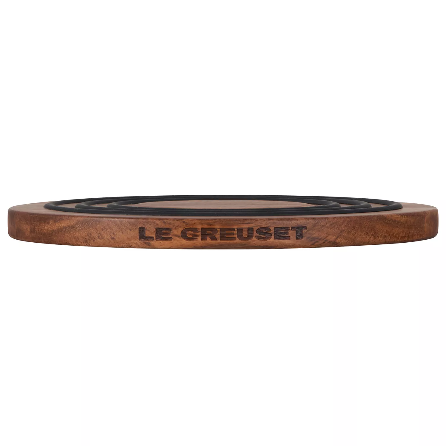 Le Creuset 8" Wood Magnetic Trivet with Silicone Rings