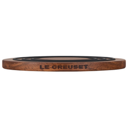 Le Creuset 8" Wood Magnetic Trivet with Silicone Rings