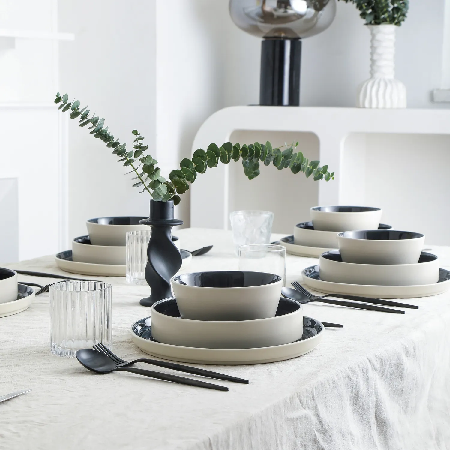 Stone Lain Elica Stoneware 12-Piece Dinnerware Set