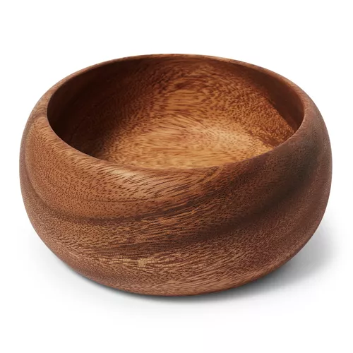 Sur La Table Acacia Wood Curved Salad Bowl