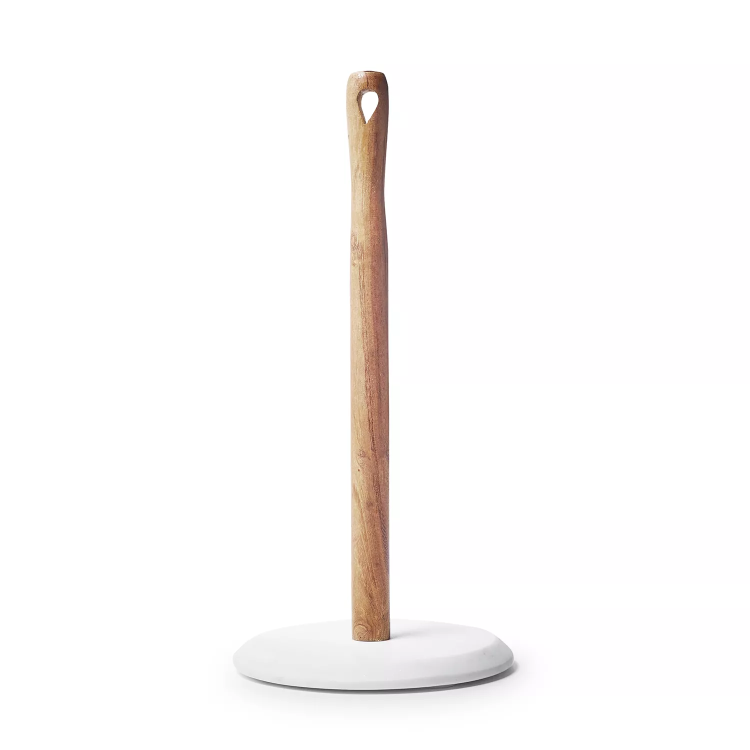 Sur La Table Marble & Acacia Paper Towel Holder