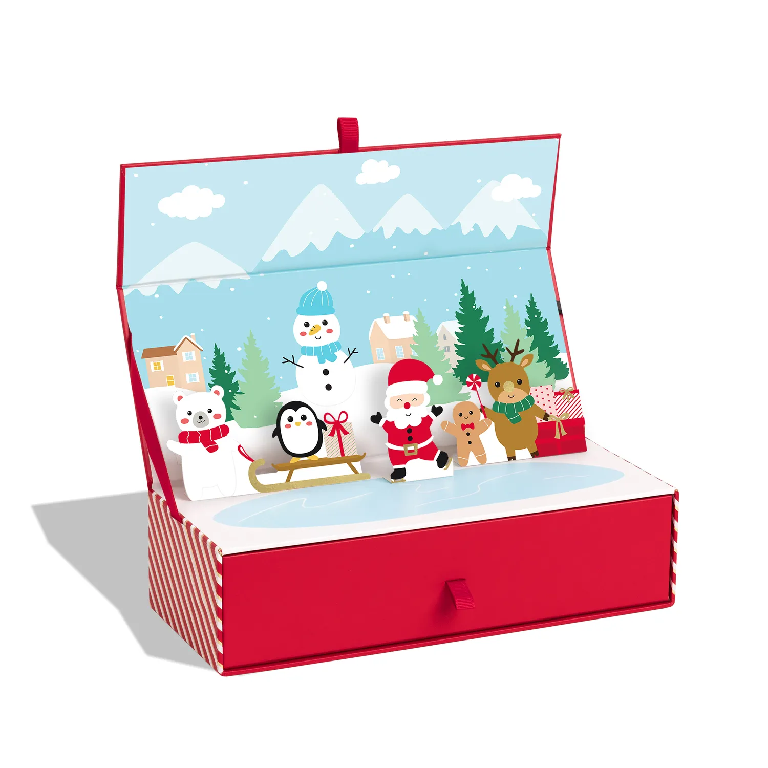 Sugarfina Santa & Friends Pop-up Bento Box, Set of 3