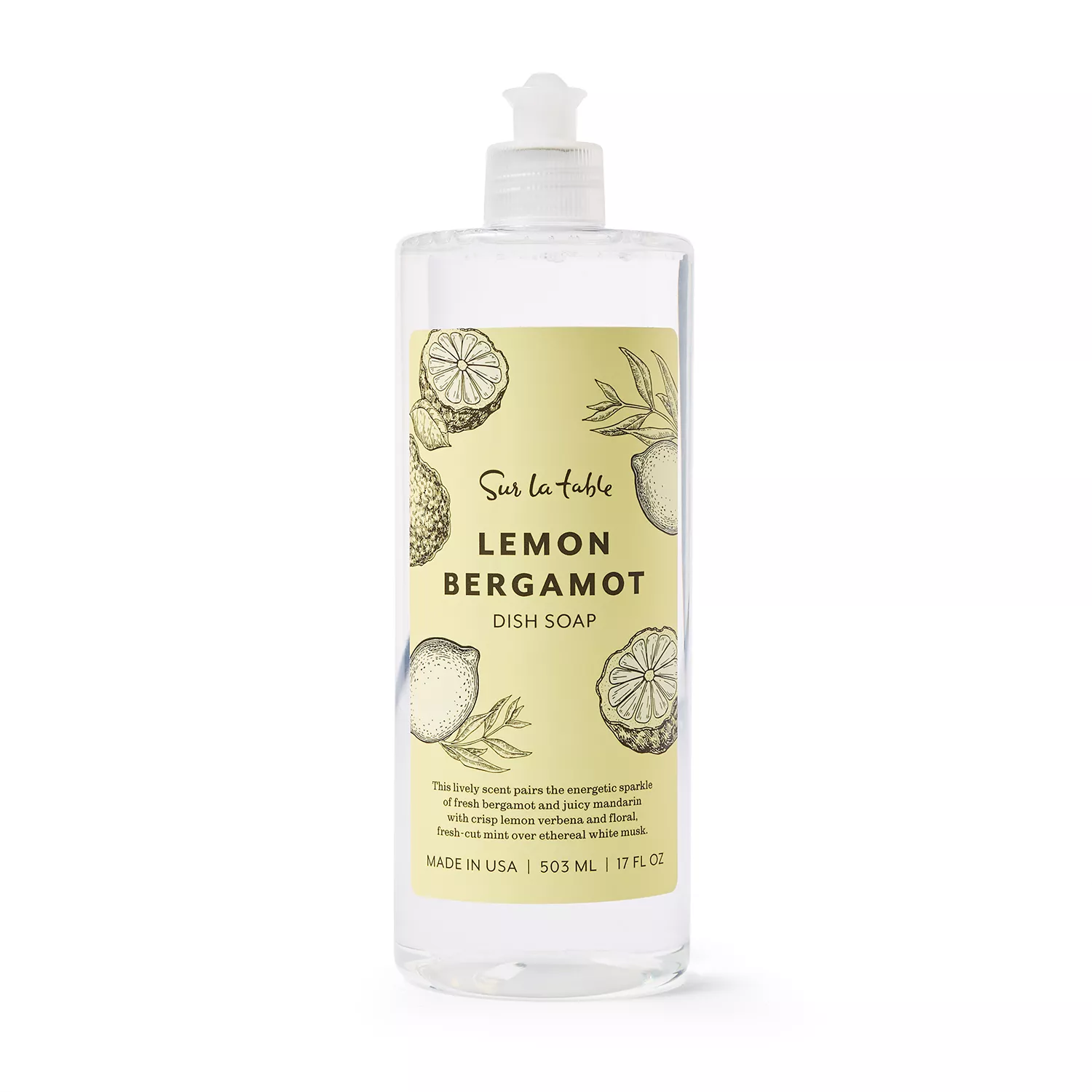 Sur La Table Lemon Bergamot Dish Soap, 17 oz.
