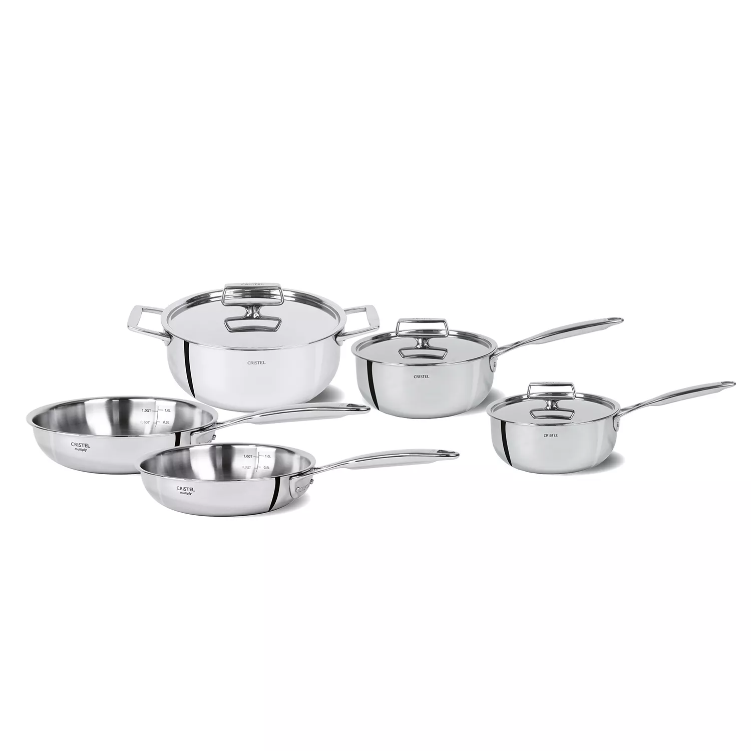 Cristel Castel’Pro 5-Ply 8-Piece Cookware Set