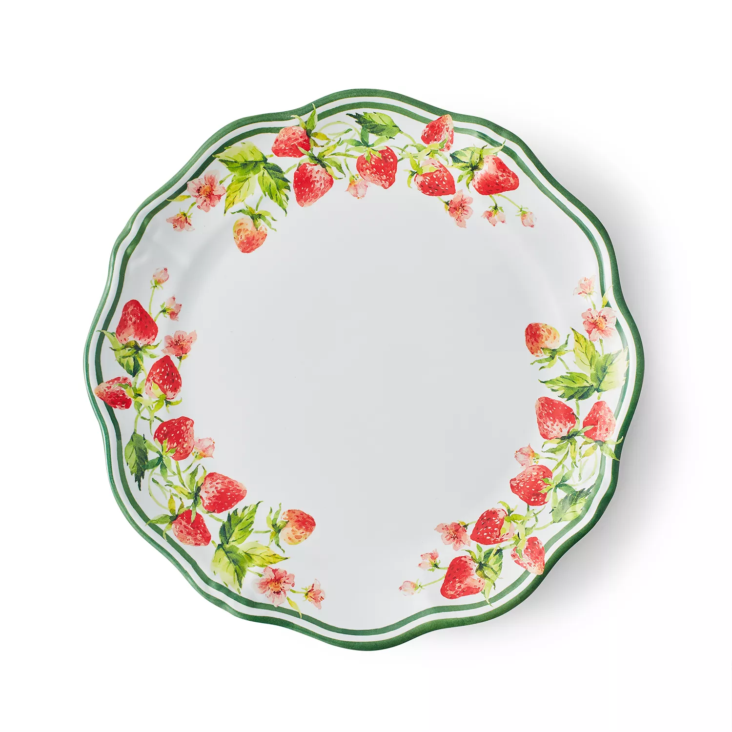 Sur La Table Wild Strawberry 12-Piece Melamine Dinnerware Set