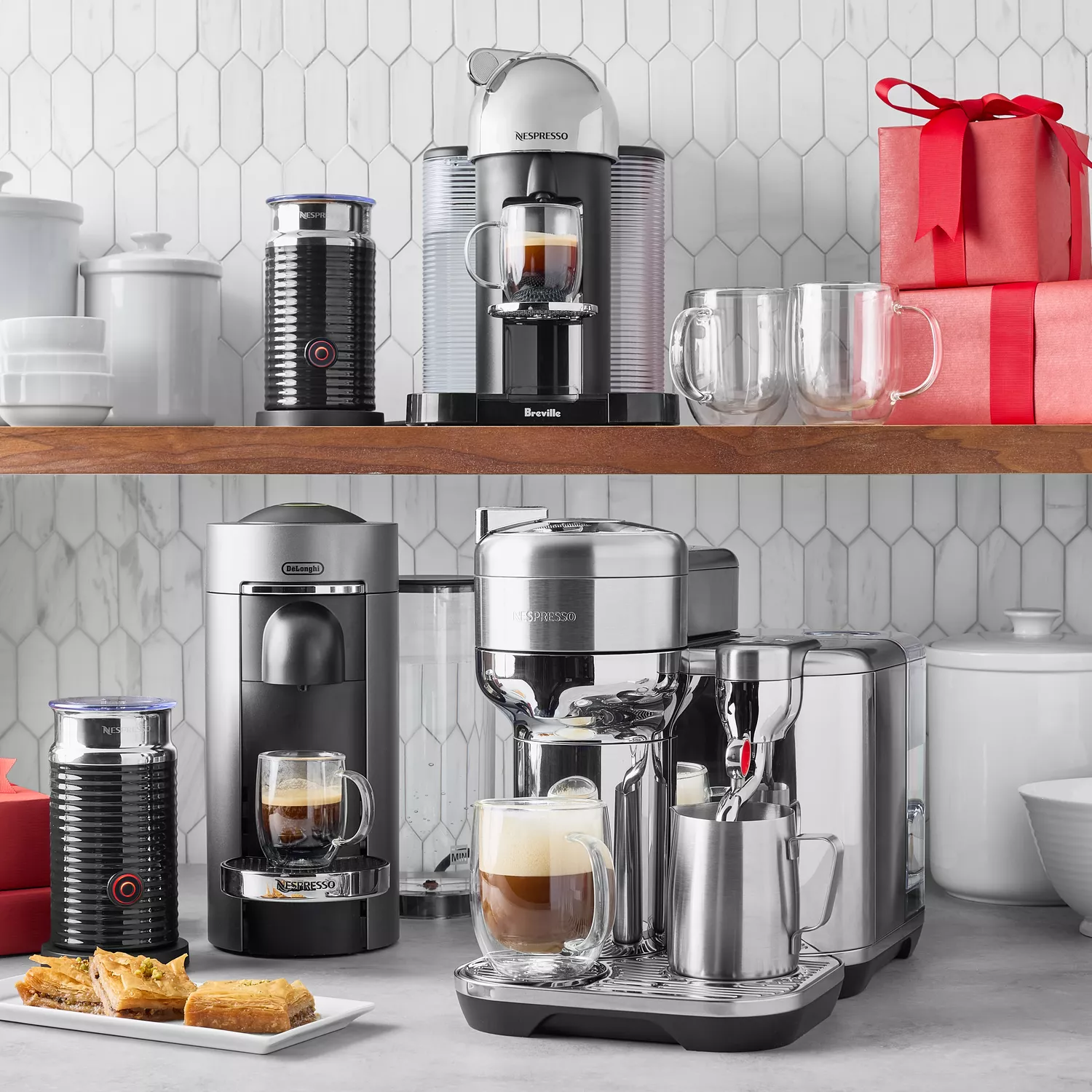 Nespresso VertuoPlus Deluxe Coffee & Espresso Maker by De'Longhi with Aeroccino