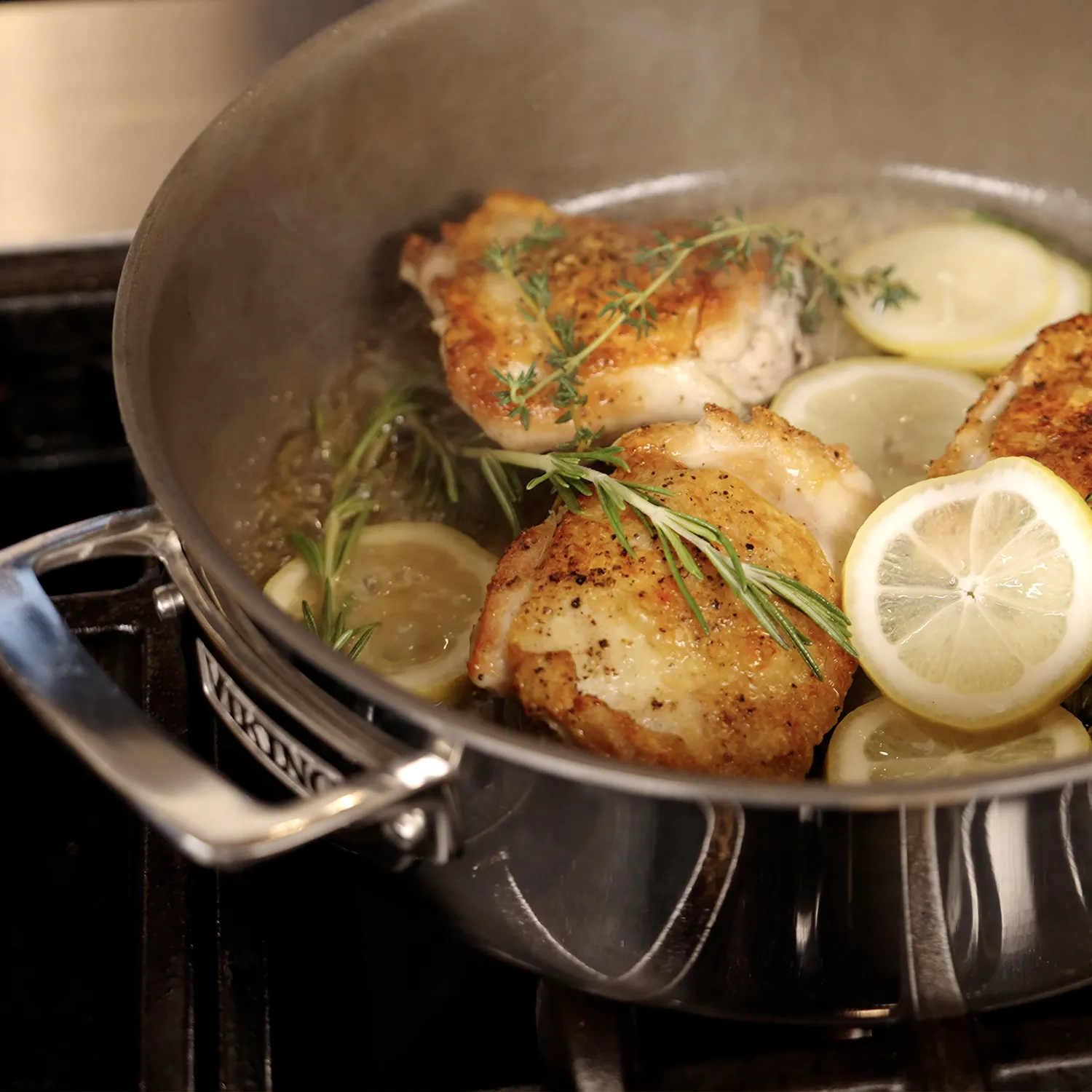 Viking PureGlide Pro 3-Ply Sauté Pan with Glass Lid, 4.5 qt.