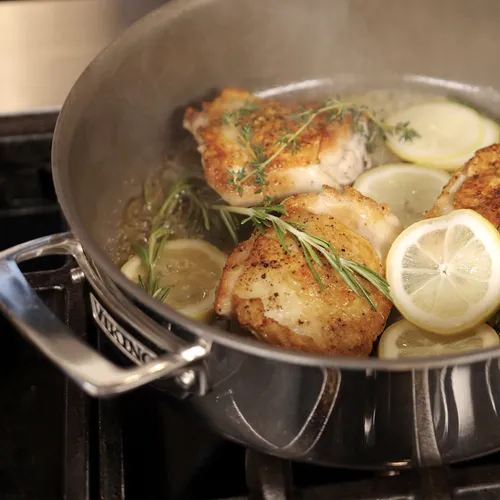 Viking PureGlide Pro 3-Ply Sauté Pan with Glass Lid, 4.5 qt.