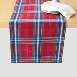 Sur La Table Jolly Santa Plaid Runner