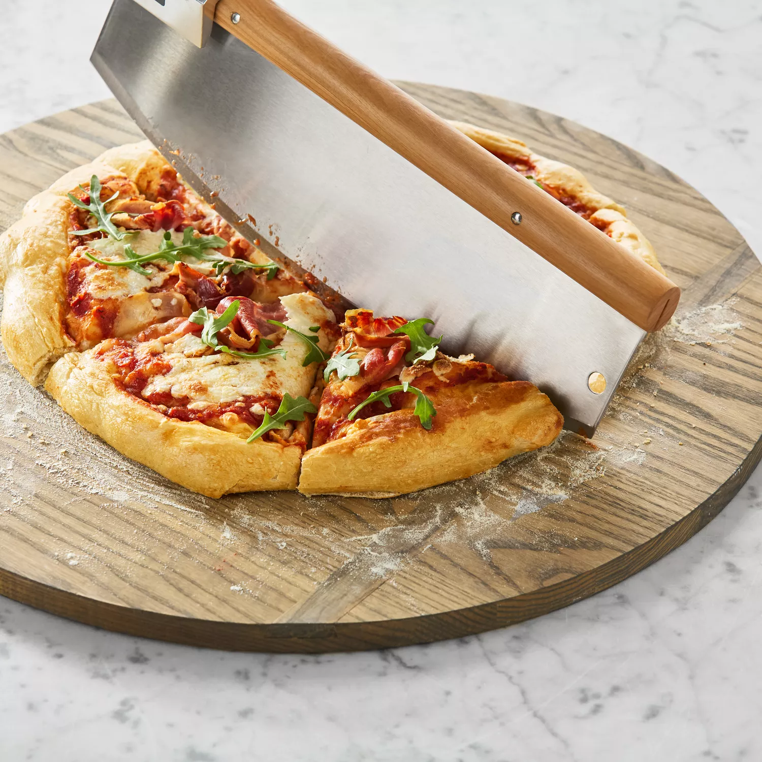 Sur La Table Rocking Olivewood Pizza Cutter