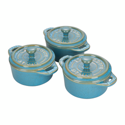 Staub Rustic Mini Cocottes, Set of 3