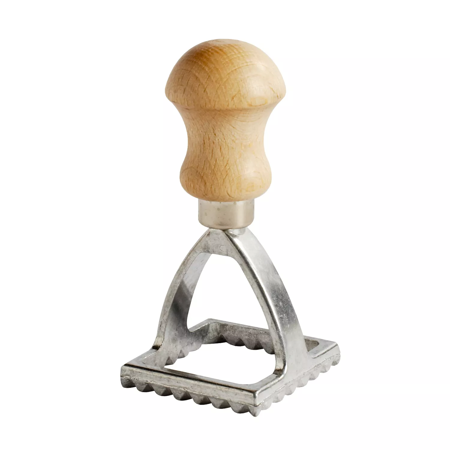 Eppicotispai Aluminum Square Ravioli Stamp with Beechwood Handle, 2-3/4 inch by 2-3/4 inch