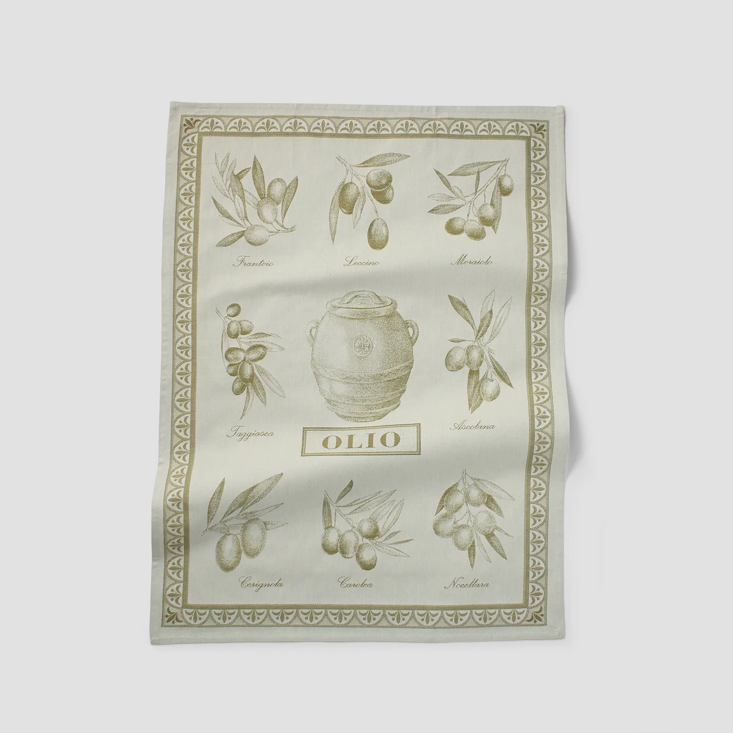 Sur La Table Olive Oil Jacquard Kitchen Towel