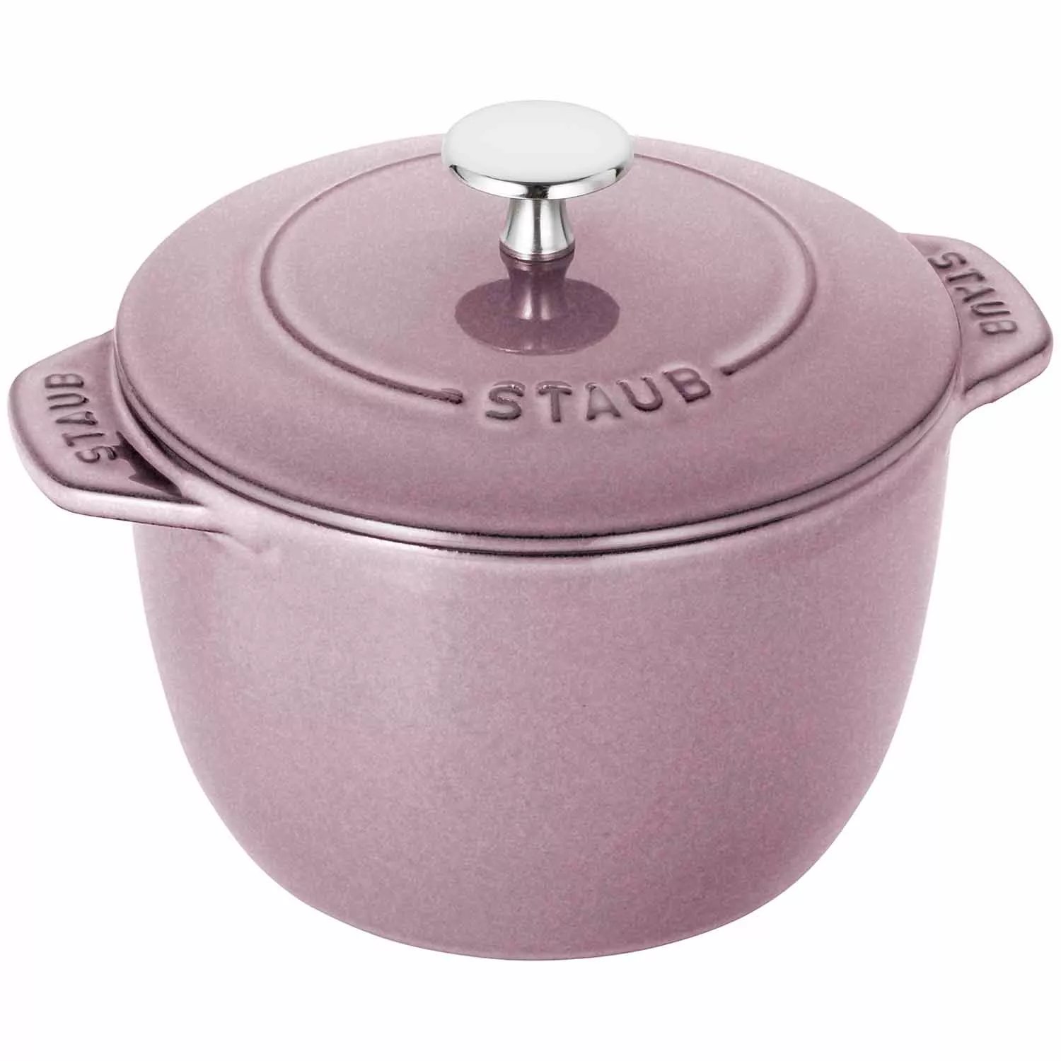 Staub 5.5 Qt. Cast Iron Dutch Oven in Lilac, Round Cocottes Series